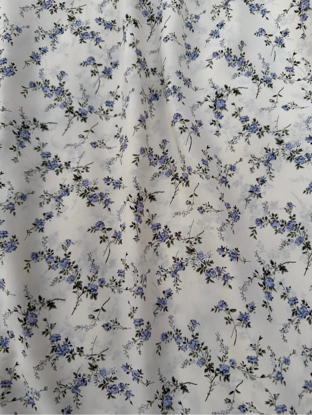 SHEIN Cream Maxi Dress with Blue Floral Print Size M - Picture 10 of 12